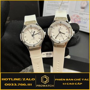 Đồng Hồ Hublot Nữ 1:1 Size 34mm Độ Vành Kim Moissanite
