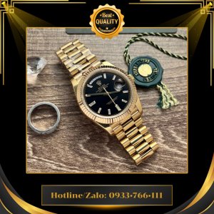 Đồng Hồ Rolex Fake Day-Date 40 M228238 Mặt Đen Bản Nặng 175g