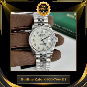 Đồng Hồ Rolex Chế Tác 1:1 Size 31mm Mặt Mop Vành Moissanite