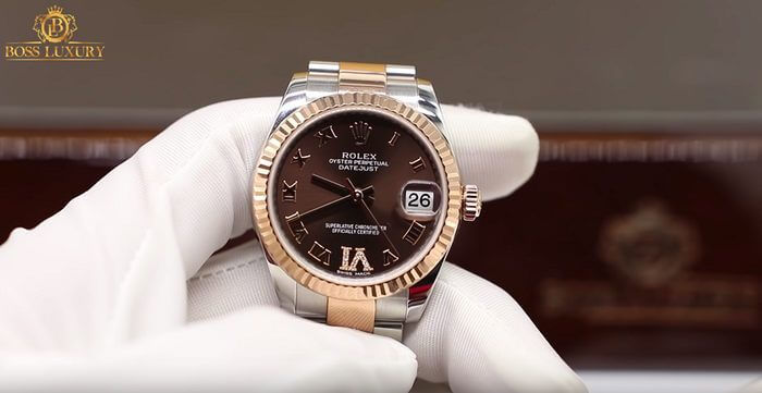 Review đồng hồ ROLEX Lady DateJust 31 sở hữu ấn tượng với mặt số chocolate
