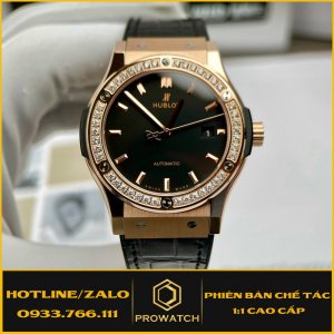 Đồng Hồ Hublot Chế Tác 1:1 King Gold Vành Đá Đơn