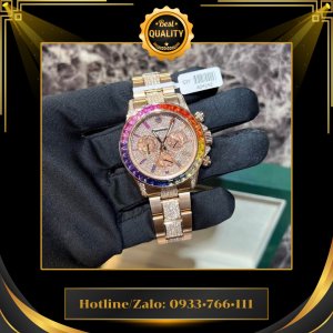Rolex Replica 1:1 Daytona Rainbow Chế Tác Vàng Khối 18k