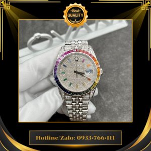 Rolex Rep 11 Datejust 41mm Chế Tác Full Kim Cương Moissanite