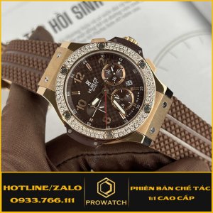 Hublot Rep 1:1 Big Bang Chocolate Vành Kim Moissanite