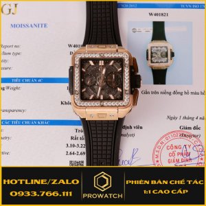 Hublot Rep 1:1 Square Bang King Gold Moissanite
