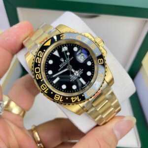 Đồng Hồ Rolex Fake Máy Nhật GMT Master II Màu Vàng